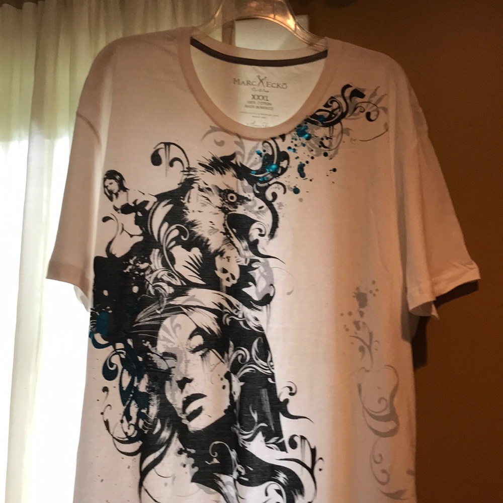 NWT Marc Ecko Cut and Sew v neck graphic tee.